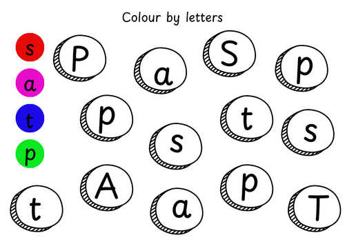 Colour by letters SATP