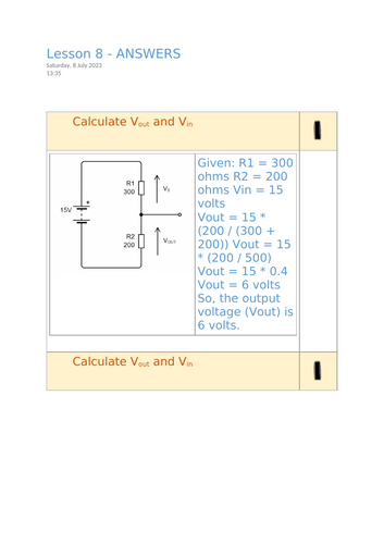 GCSE Electronics Concepts L8 — presentation, worksheet & videos ...