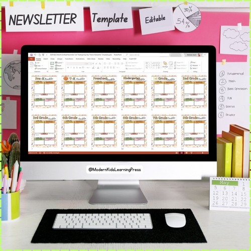 EDITABLE Month Week November Fall Thanksgiving Day Theme Newsletter EDITABLE Month Week November Fall Thanksgiving Day Theme Newsletter