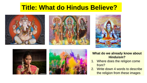 Hinduism - 7 lesson package ready to teach | Teaching Resources