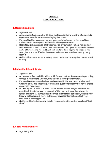 Dreadmoor Manor & Room 13 Drama Scheme of Work | Teaching Resources