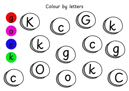 colour by letters- gock