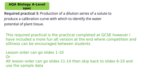 Osmosis RP 3 - AQA A-Level Biology | Teaching Resources