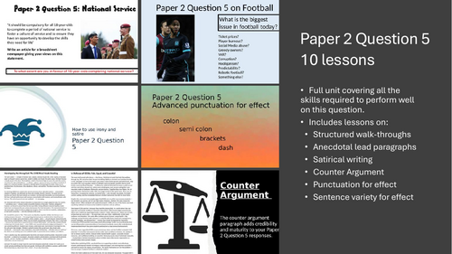 Paper 2 Question 5 - 10 lessons