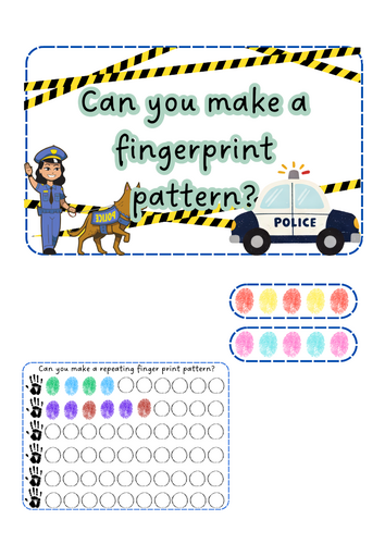 People who help us Police pattern prints