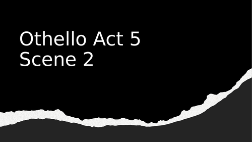 Othello Act 5 Scene 2