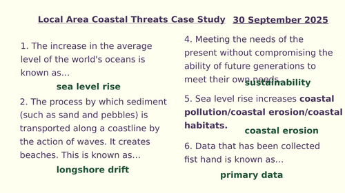 Y8 Coasts: Your local coastal threats case study (Blackpool and 20+ locations)