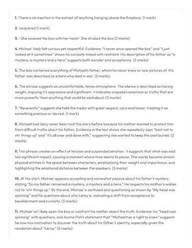 Year 6 SATS Style Comprehension - A Medal for Leroy