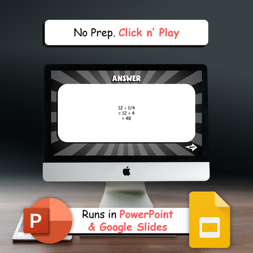 Divide Whole Numbers by Unit Fractions BUMP Maths Game | No-Prep Year 6 ...