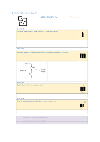 GCSE Electronics – Interfacing Digital and Analogue Circuits WJEC ...