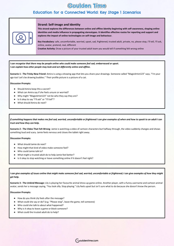 Online Safety Scenarios for KS1 – 24 Quick Conversations (Education for ...