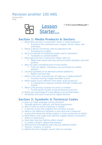 R093 Creative iMedia | 200 Exam-Style Questions & Answers | OCR 2026 ...