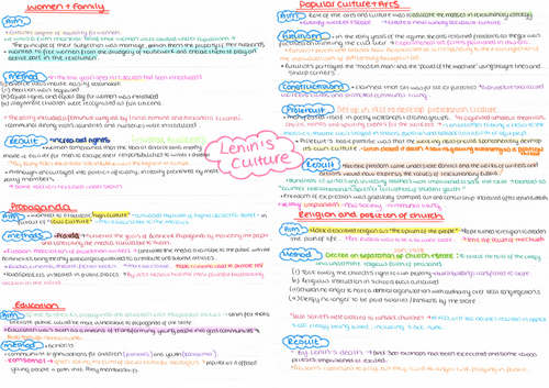 AS Level History Mind Maps: Russia 1914-1941 Part 2