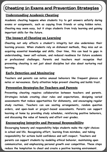 Cheating in Exams and Prevention Strategies: A Complete Guide for ...