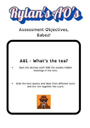 Rylan's GCSE English Language Assessment Objectives Rylan’s Sassy