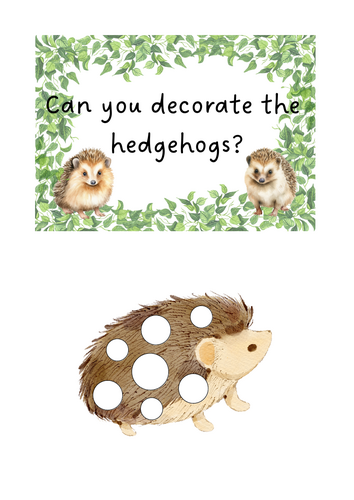 Autumn - Decorate a Hedgehog