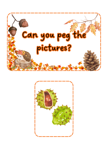 Autumn - Peg the pictures