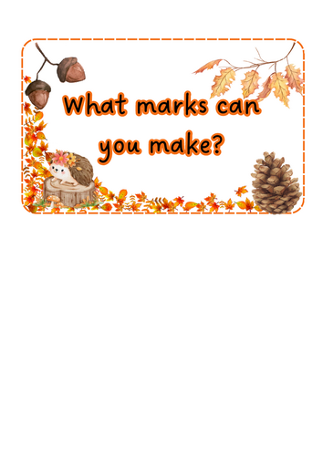 Autumn - Mark making