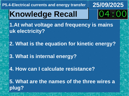 P5.4 Electrical Currents & Energy Transfer | AQA GCSE Physics 2026 ...