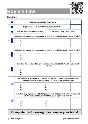 P6.7 Gas Pressure & Volume | AQA GCSE Physics 2026 | Editable + AI Long ...