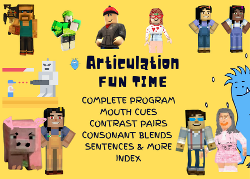 Articulation Minecraft Roblox Fun Mouth Cues Minimal Pairs Blends ...