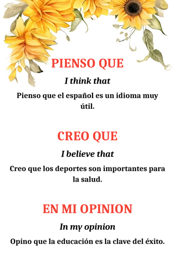 Spanish opinions display posters
