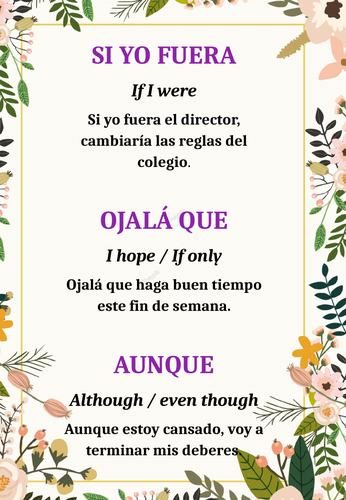 WOW phrases for GCSE Spanish.