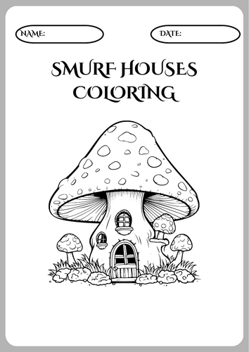 art-coloring-worksheet-creative-fun-for-students-smurf-houses