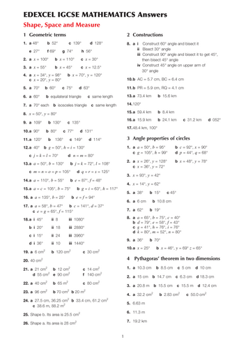 Edexcel IGCSE revision questions and answers | Teaching Resources