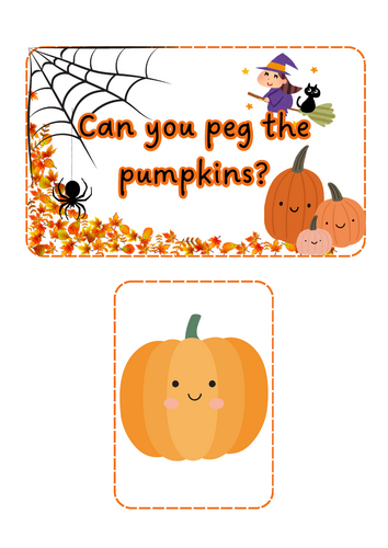 Halloween - peg the pumpkins