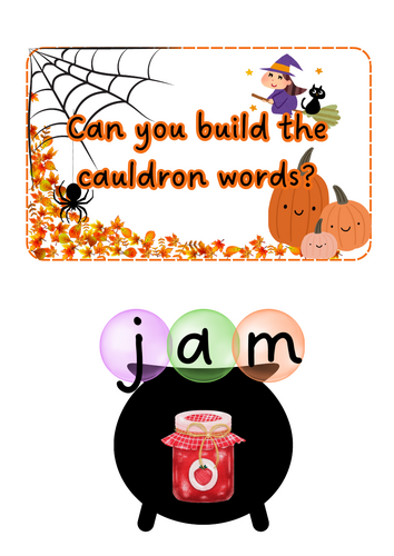Halloween - Cauldron CVC words