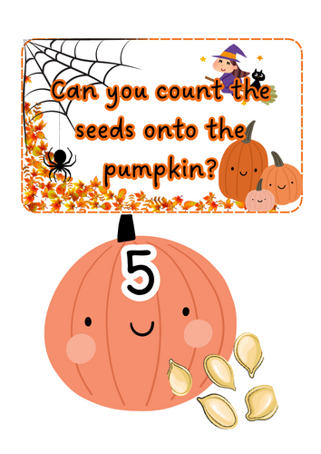 Halloween - Count the pumpkin seeds