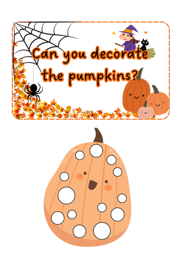 Halloween - Decorate the pumpkins