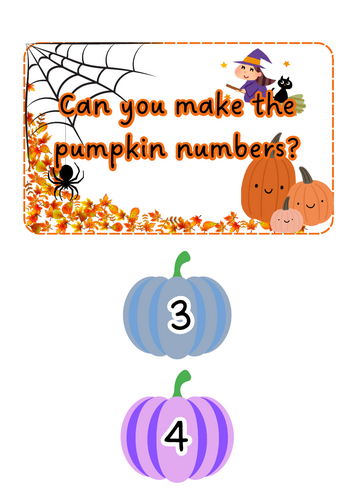 Halloween - Number pumpkins