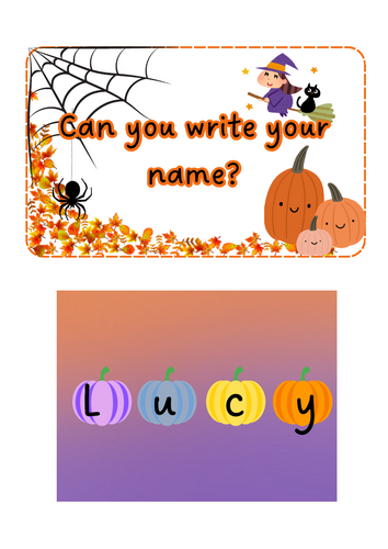 Halloween - Name writing