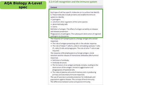 Cell Recognition and Phagocytosis - AQA A-Level Biology | Teaching ...