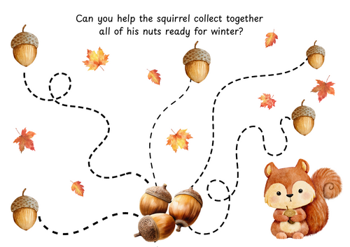 Acorn collecting pencil control