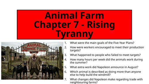 Animal Farm - Chapter 7 (Rising Tyranny)