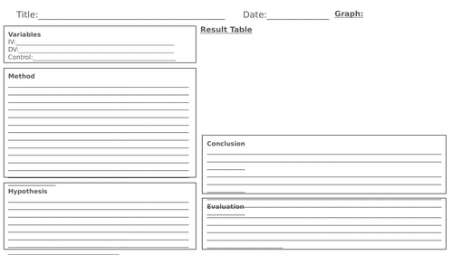 Scientific Lab Report Template (A3) – Includes Success Criteria ...