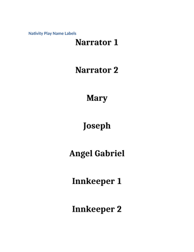 Nativity - Playscript - Editable KS1 & EYFS