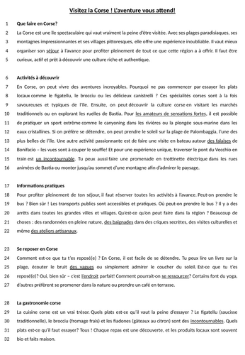 New GCSE French - Module 5 - Numéro Vacances | Teaching Resources