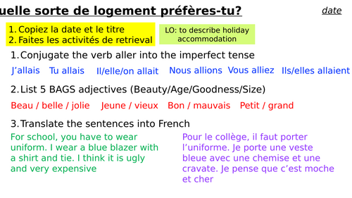New GCSE French - Module 5 - Numéro Vacances | Teaching Resources