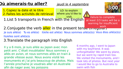 New GCSE French - Module 5 - Numéro Vacances | Teaching Resources