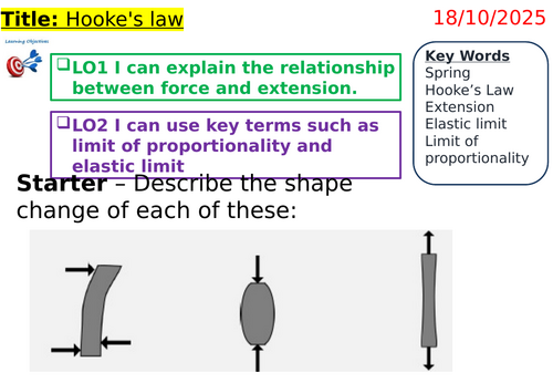 Hooke's Law for IGCSE Physics 0625 CIE Unit 1 | Teaching Resources