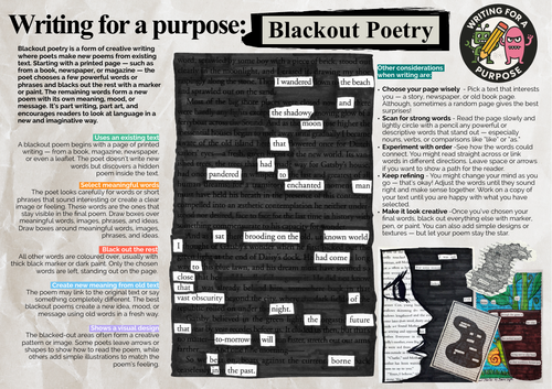 Writing for a Purpose: Blackout Poetry KS2+