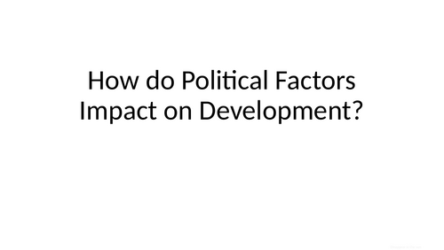 Global Politics: How do Political Factors Influence Development ...