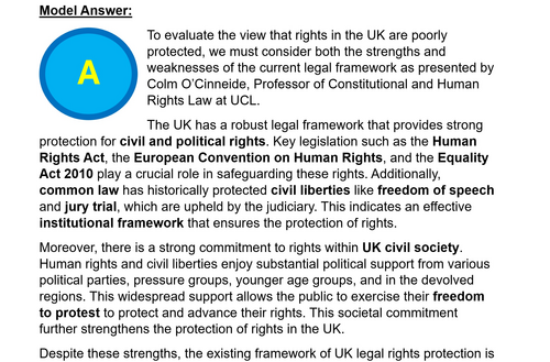 EDEXCEL A Level Politics Model Answers - Full Papers - Paper 1 - 2025 ...