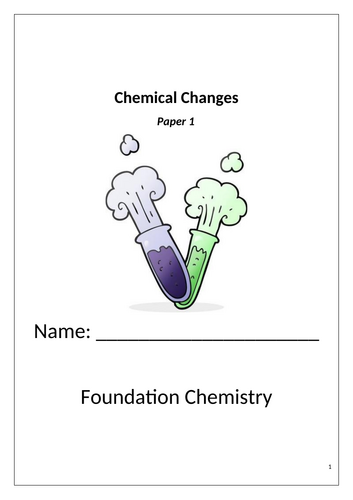 AQA GCSE Chemistry Chemical Changes