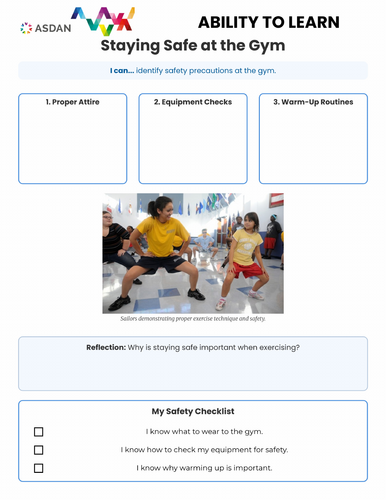 ASDAN Life Skills - Ability to Learn - Gym Equipment