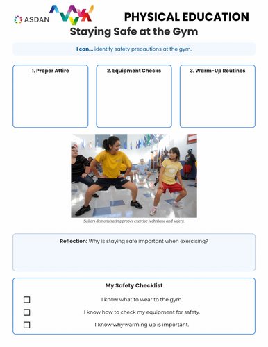 ASDAN Life Skills - Physical Education - Gym Safety